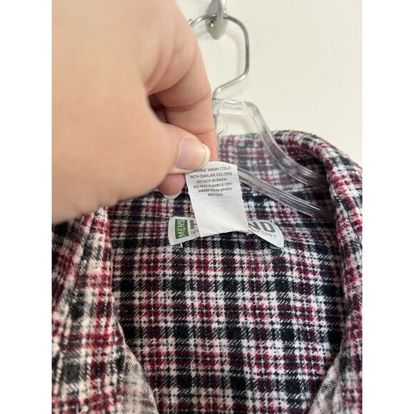 Haband Mens Pearl Snap Western Shirt Medium Long Sleeve Work Wear Flannel Collar - Picture 7 of 10